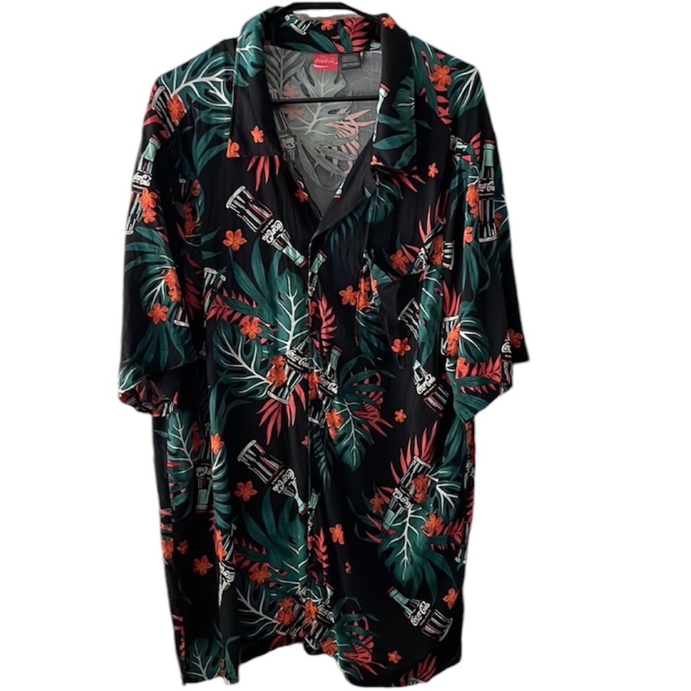 Coca Cola men’s Hawaiian button up shirt